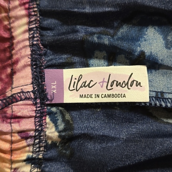 Lilac & London Blue and Pink Floral Shorts - Picture 2 of 3